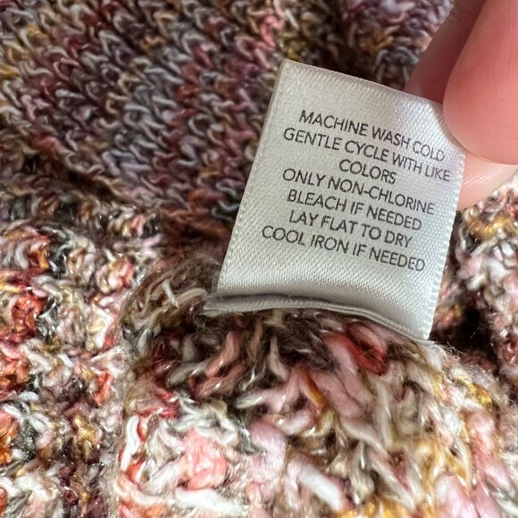 Vintage Asymmetric Knit Sweater Granola Nature Speckled Boho Whimsigoth Indie M - Picture 9 of 11